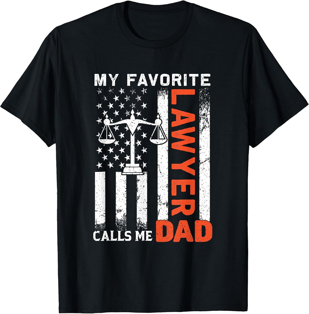 My Favorite Lawyer Calls Me Dad USA Flag Father's