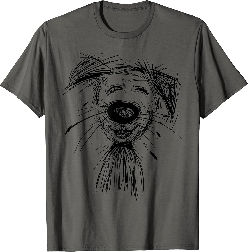 Dog Abstract Art Portrait Drawing Whimsical Dog Lover Gift T-Shirt