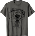 Dog Abstract Art Portrait Drawing Whimsical Dog Lover Gift T-Shirt