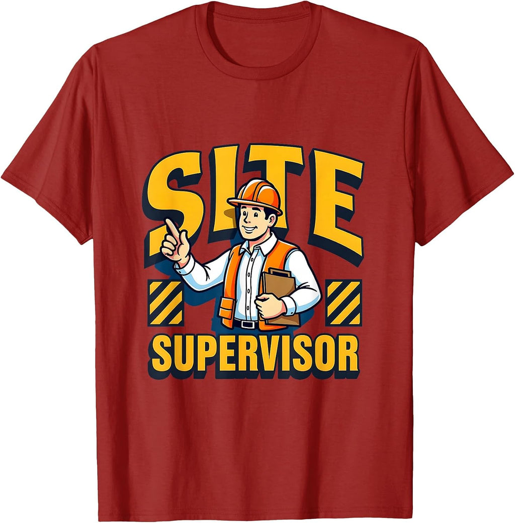 Site Supervisor Bold Graphic Design T-Shirt
