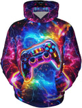 Boys Hoodie Pullover 3D Printed Kids Sports Hooded Sweatshirt Casual Costume with Pocket for Boys Girls 6-16 Years