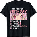 13th Birthday Watch Anime 13 Years Old Anime Teen Girls T-Shirt