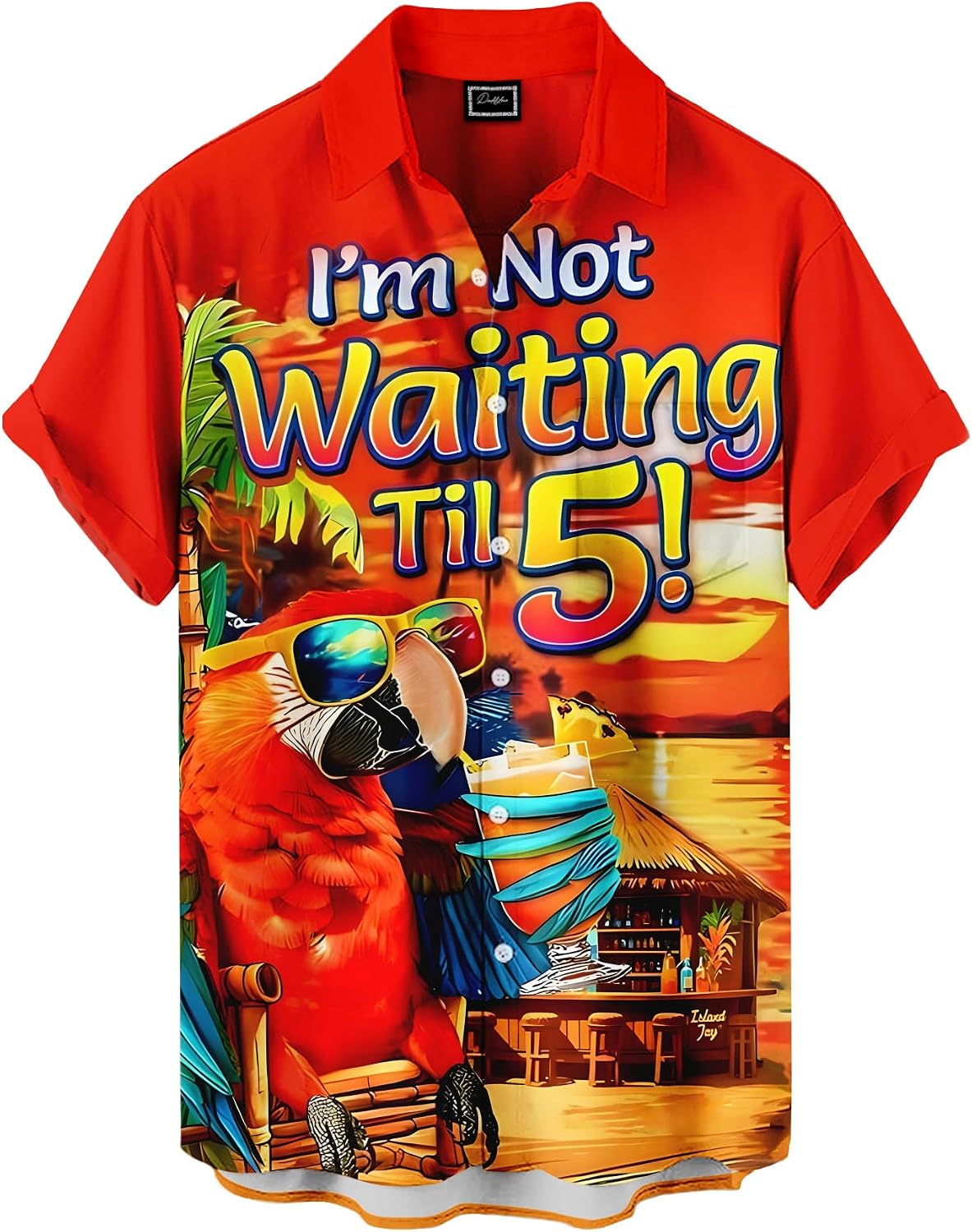 Men's Hawaiian Shirt Button Down Funny Printed Casual Short Sleeve Summer Beach Party BBQ Shirts