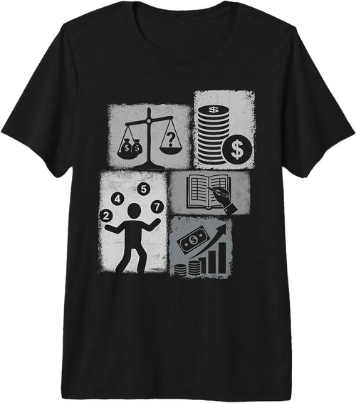 Accountant Asymmetrical Collage Design