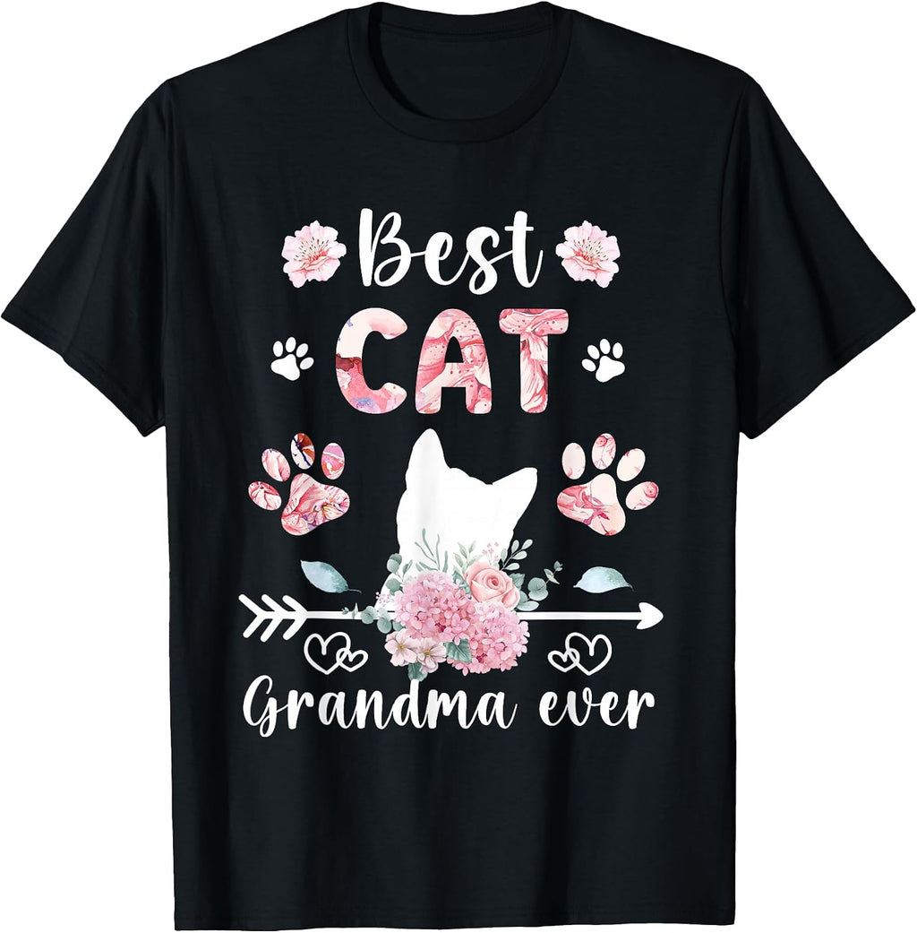 Best Cat Grandma Ever Cat Grandmother Cat Lover Grandma Cat T-Shirt