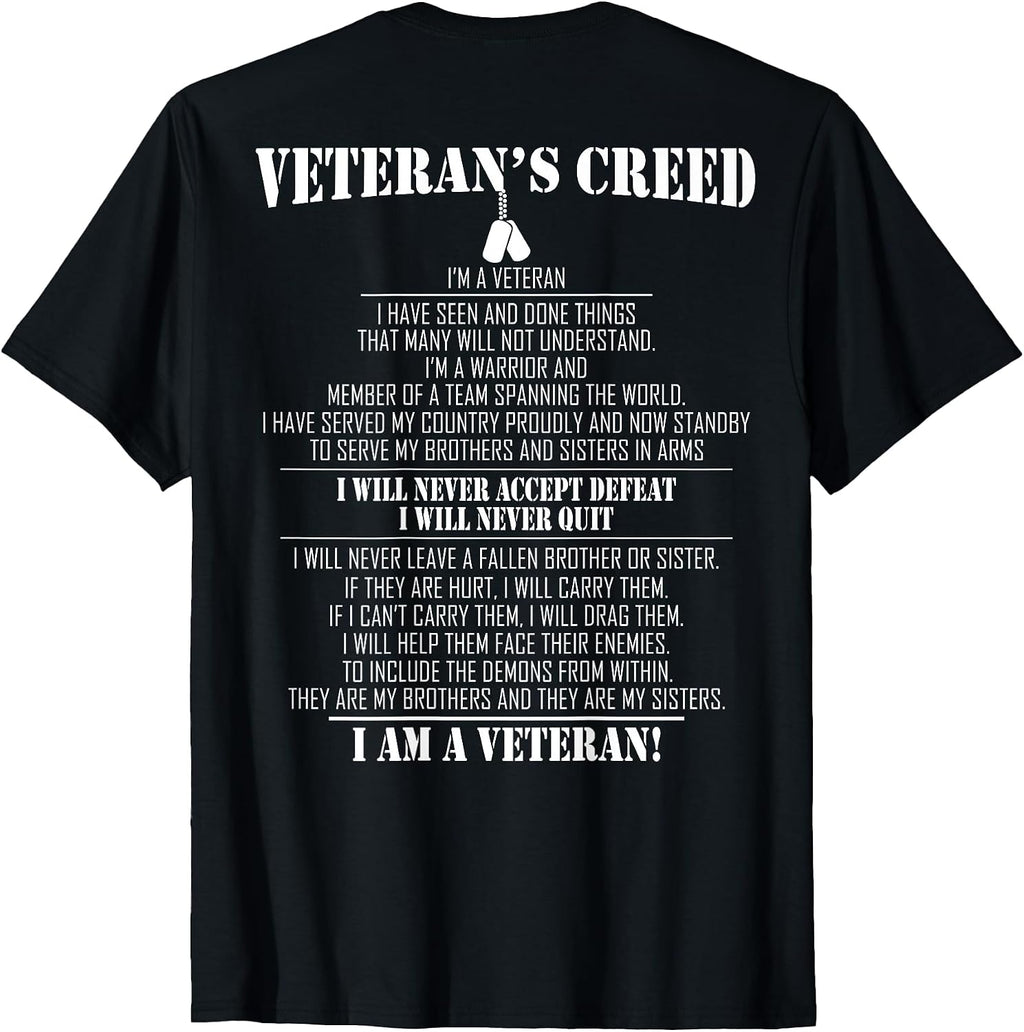 Veteran's creed Proud veteran Shirts