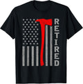 Funny Retired Firefighter USA Flag Fireman Retirement Outfit T-Shirt