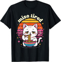 Miso Tired Cat Ramen Noodles Humor Kawaii Fun