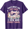 Funny Sew Quilting Woman Cat
