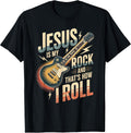 Christian Guitar Musican Apparel Jesus Is My Rock