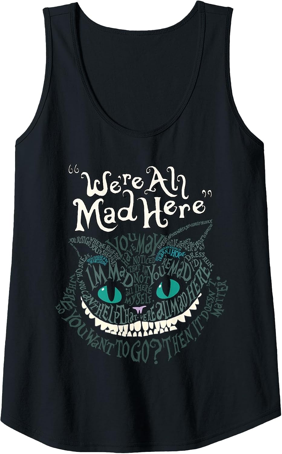 Cheshire Alice Cat We're All Mad Wonderland Tees