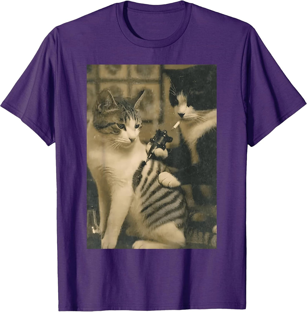 Funny Tattooed Cat Meme Ink Lover Kitty Men Women