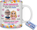 Wrappiness Personalized Daughter Mug from Dad - The Only Thing Better Than Being Your Father is Watching You Be A Mom, 11oz 15oz Coffee Mug, Dad’s Gift for Her on Mother’s Day, Birthdays