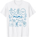 Mimi Blue Floral Aesthetic Wildflower Garden Mother's Day T-Shirt