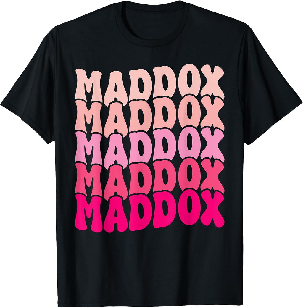 Personalized Name I Love Maddox 80's Groovy