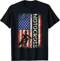 Motocross Dirt Bike USA Flag Tees
