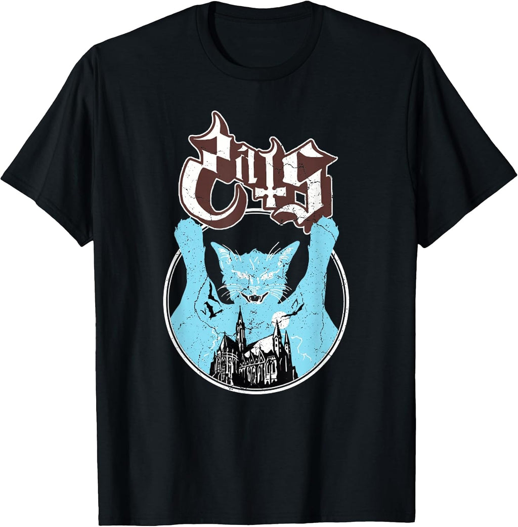 Ghost Vintage Halloween Meow Cat Friend Rock Ghost
