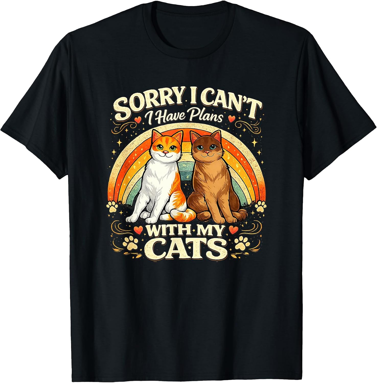Cute Cat Mom Couple Lover Saying Design for Women Men Kids T-Shirt