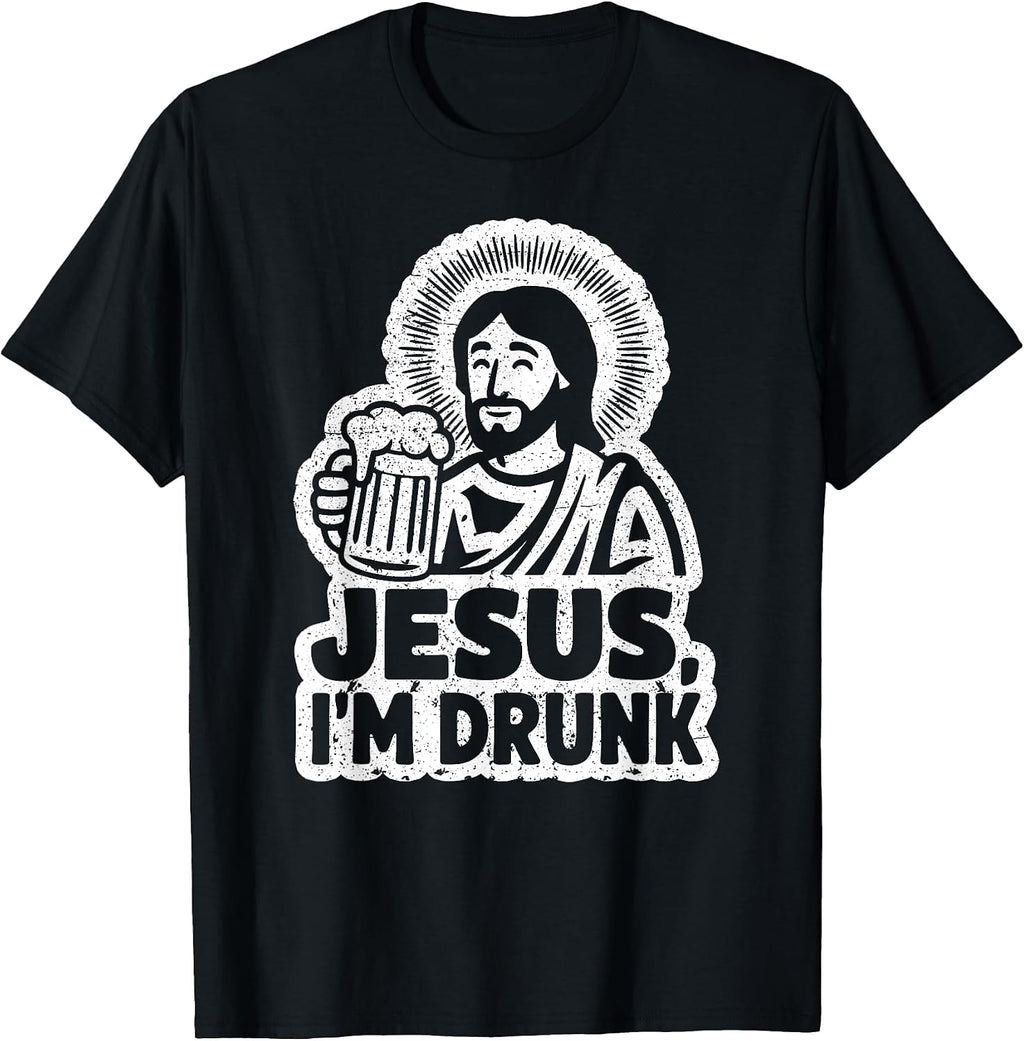 Witty Humor Jesus Drinking Fun Party Tee Merch