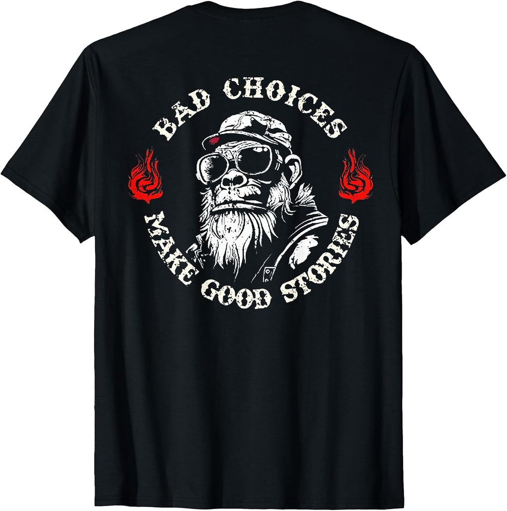 Funny Monkey Bad Choices Tee Shirt