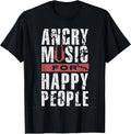 Funny Angry Music For Happy People Tee Shirt