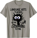 English Language Art ELA Teacher It's Fine Cat