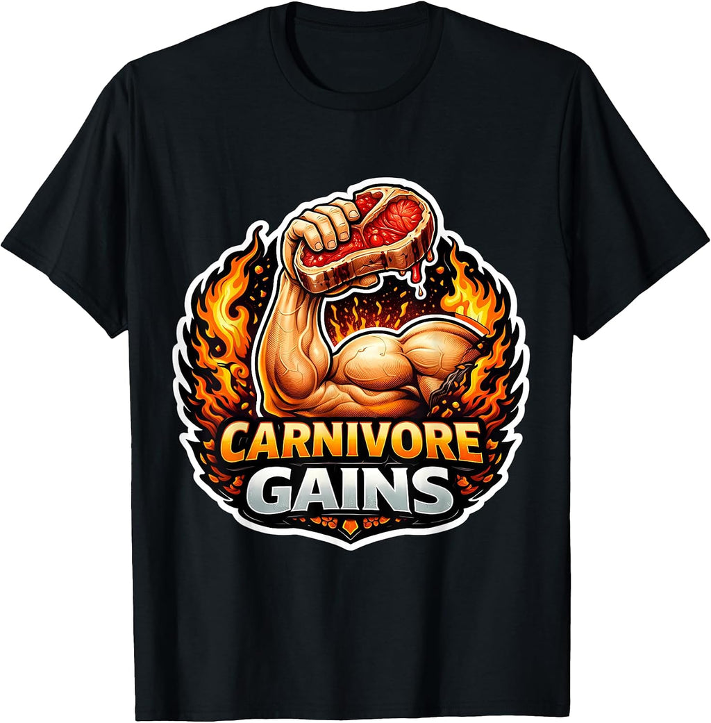 Carnivore Gains Gym Training Wheight Lifting Merch