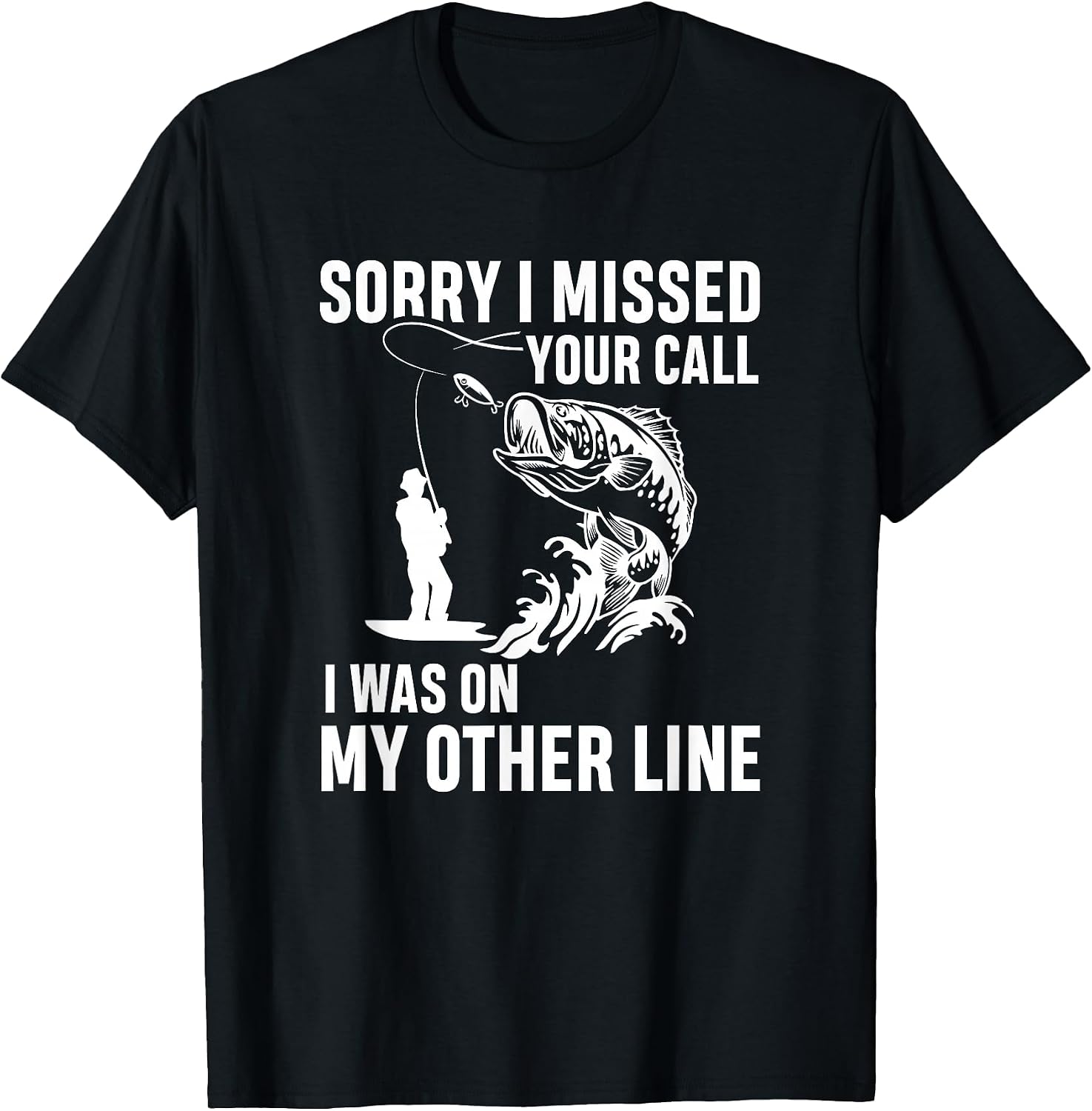 Fish and Fisherman Fisher Tee Gift