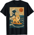 Dog Zwergspitz Japan Surfer Great Wave Anime