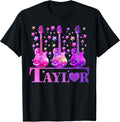 Retro Taylor First Name Personalized Groovy 80's
