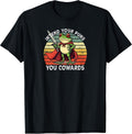 Intend Your Puns You Cowards Retro Funny Frog Meme