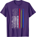 Thin Red Green Blue Line Flag Police Firefighters Military T-Shirt