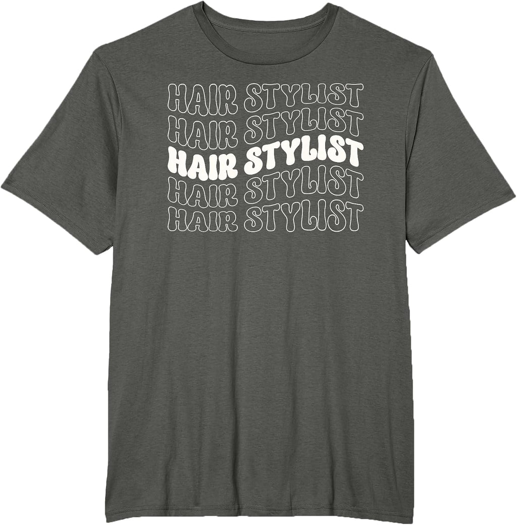 Hair Stylist Barber Hairdresser Retro Groovy Tees
