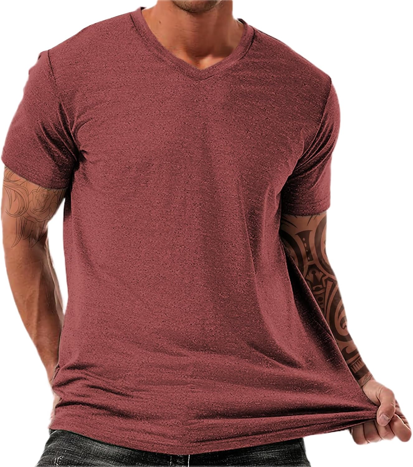 Breathable Gym Tshirts for Men Short Sleeves Oversized Fishing Shirt Casual Basic Tops Midweight Summer Beach Tops