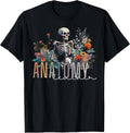 Anatomy Teacher Floral Skeleton Medical Science