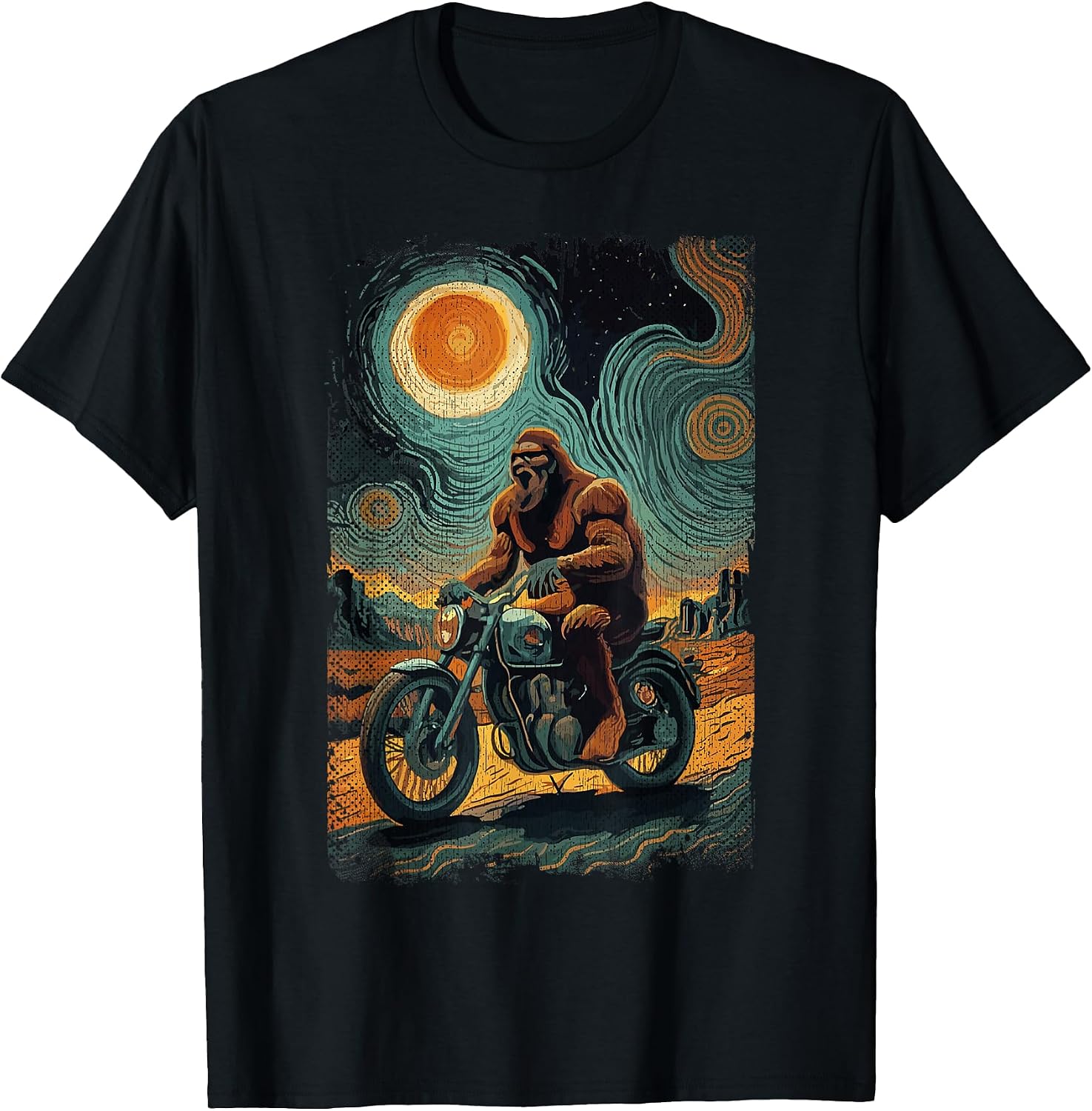 Funny Motorbike Sasquatch Gifts For Biker