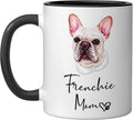 FRENCHIE Mom Dog Mummy French Bull Dog Ceramic Mug, Black/White