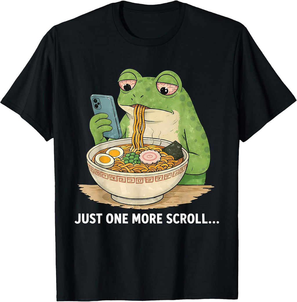 Just One More Scroll Frog Meme Tee