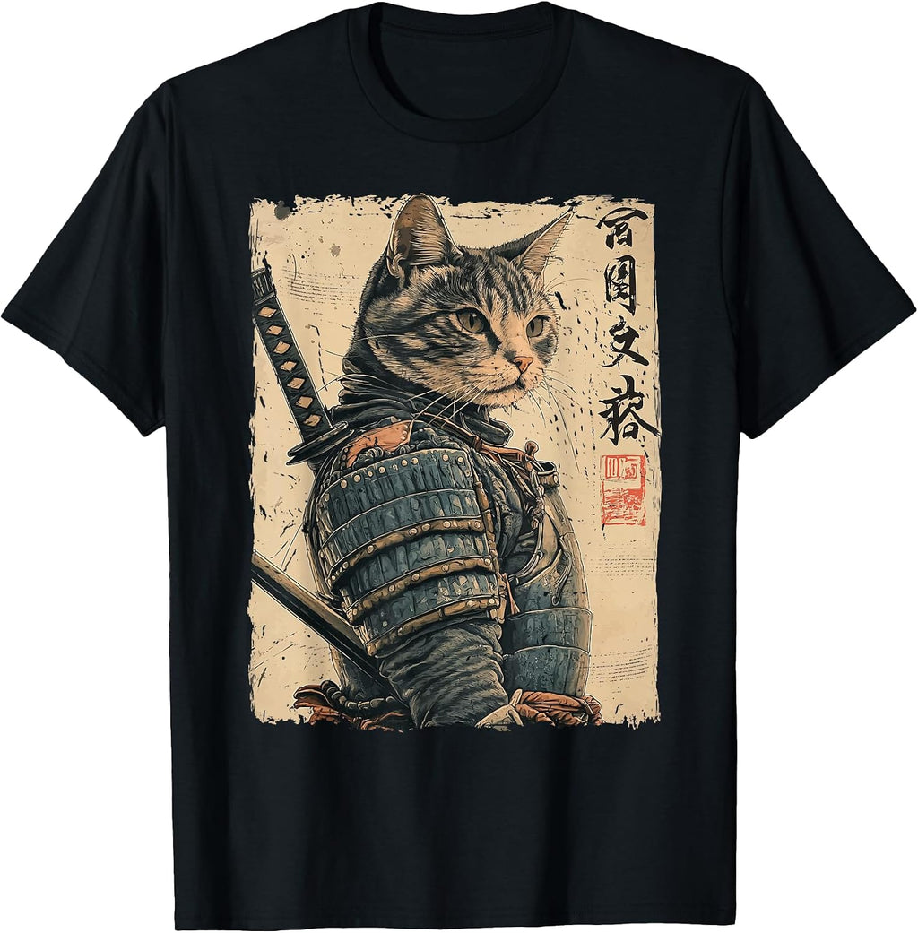 Japanese Ukiyo-e Samurai Cat Warriors