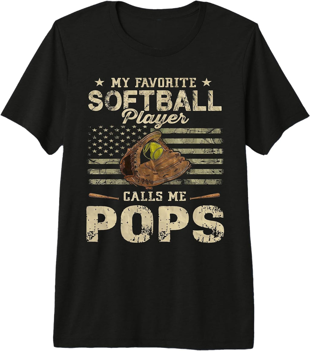 Vintage My Favorite Softball Player Calls Me Pops