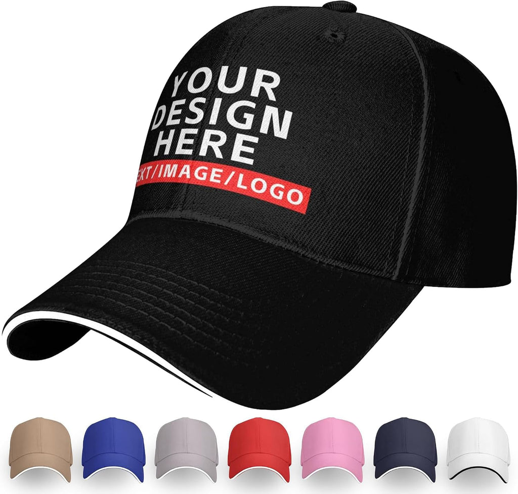 Custom Baseball Caps Design Your Own Image/Text/Logo Personalized Hats Unisex Adjustable Customised Hats for Men Woman