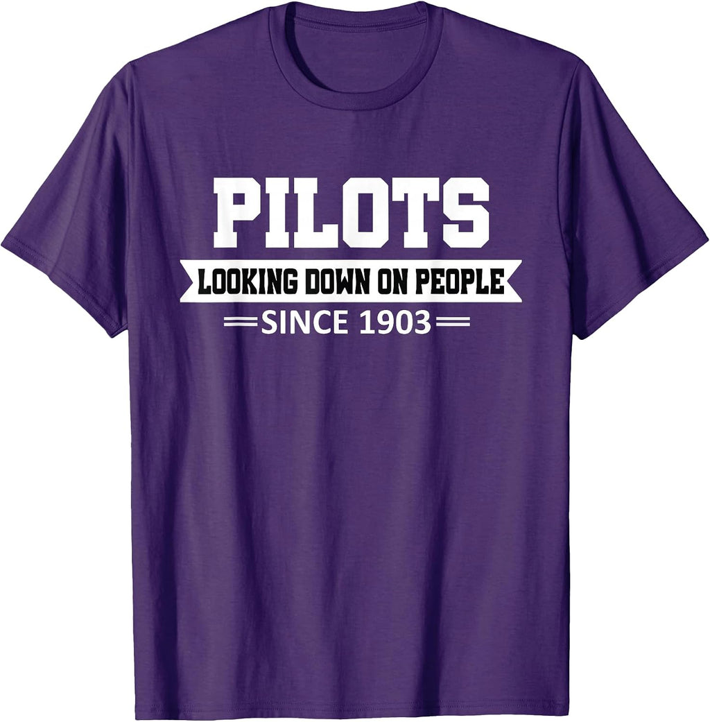 Pilot looking Down on People tee