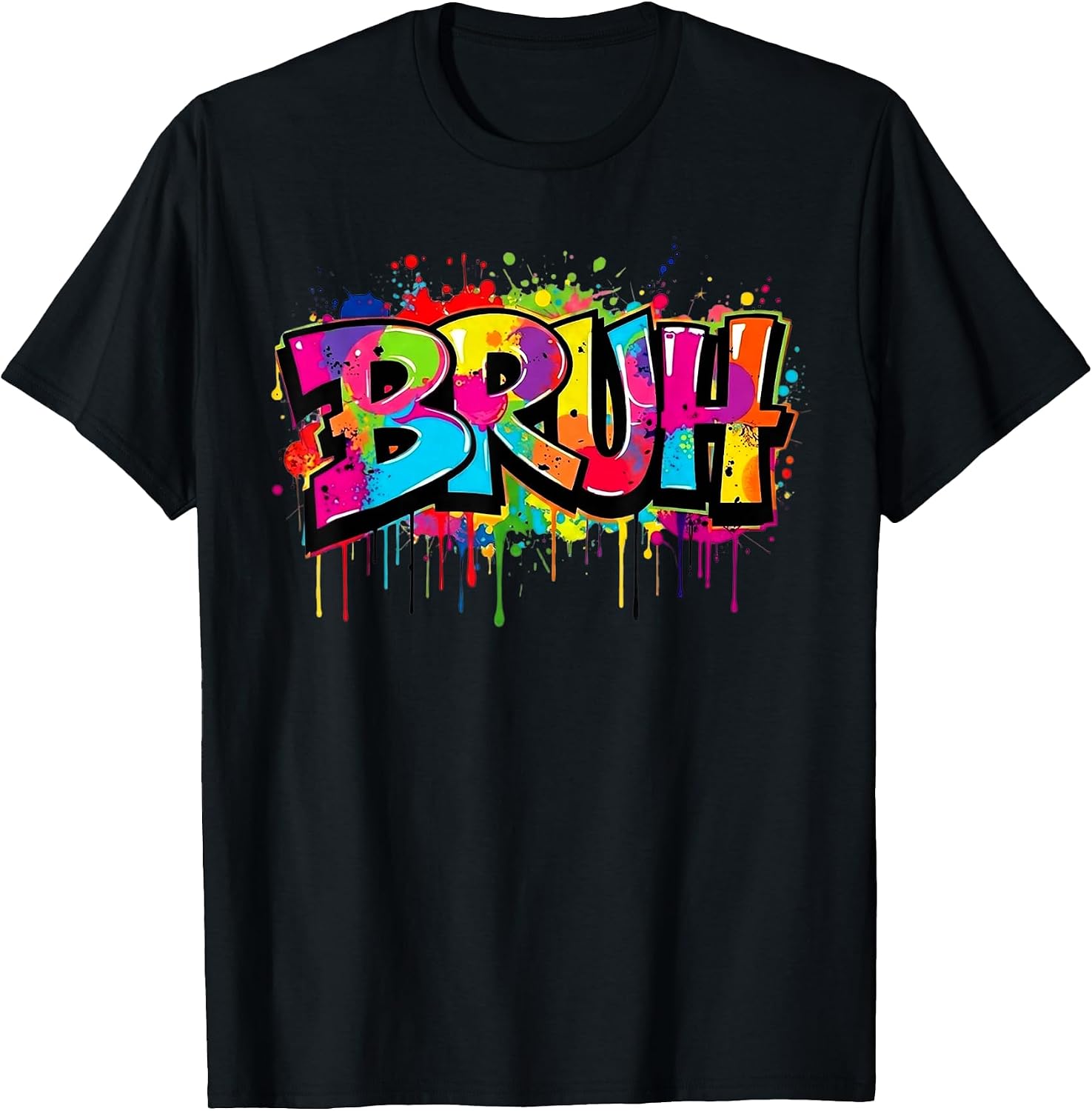 Boys Bruh Meme Funny Saying Teens Graffiti Aesthetic Kids T-Shirt