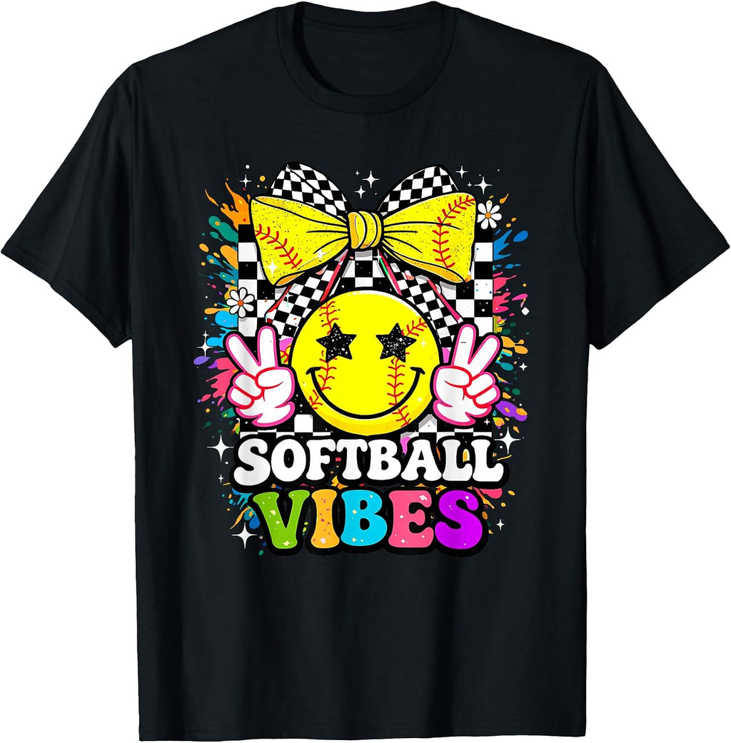 Softball Vibes Women Girls Game Day Merch Pjs