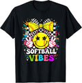 Softball Vibes Women Girls Game Day Merch Pjs