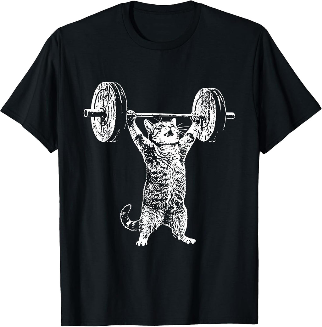 Funny Deadlift Cat Meme Workout Gym