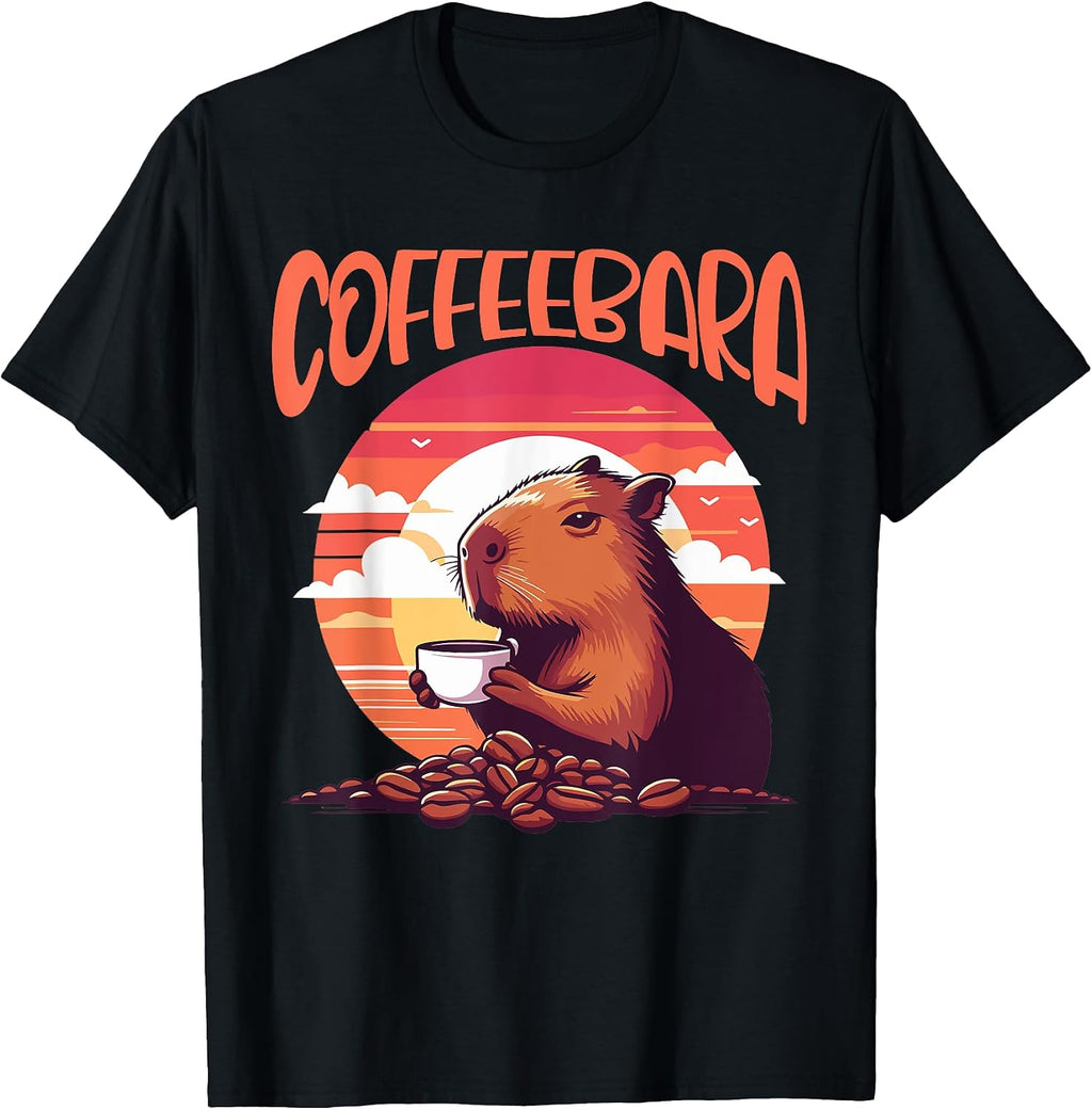 Funny coffeebara capybara and coffee