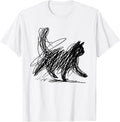 abstract scribble cat sweatshirt
