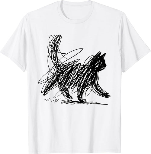 abstract scribble cat sweatshirt