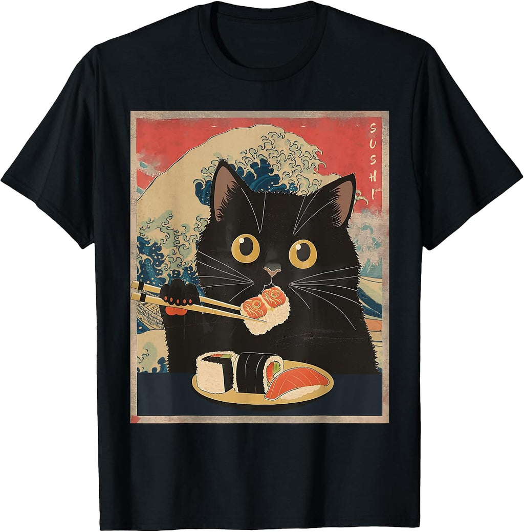 Funny Anime Sushi Cat Japanese Kawaii Sushi Cat